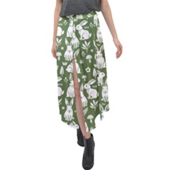 Velour Split Maxi Skirt 