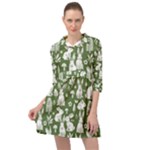 Easter bunny pattern Mini Skater Shirt Dress