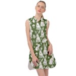 Easter bunny pattern Sleeveless Shirt Dress