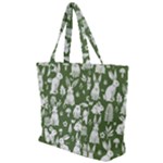 Easter bunny pattern Zip Up Canvas Bag