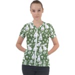 Easter bunny pattern Short Sleeve Zip Up Jacket