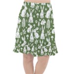 Easter bunny pattern Fishtail Chiffon Skirt