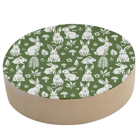 Easter bunny pattern Wooden Bottle Opener (Round) from ArtsNow.com