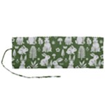 Easter bunny pattern Roll Up Canvas Pencil Holder (M)