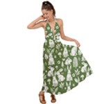 Easter bunny pattern Backless Maxi Beach Dress