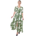 Easter bunny pattern Waist Tie Boho Maxi Dress