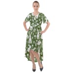 Easter bunny pattern Front Wrap High Low Dress