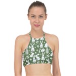 Easter bunny pattern Halter Bikini Top