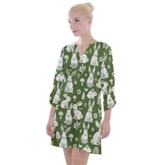 Open Neck Shift Dress 