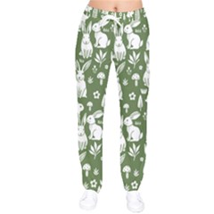 Women Velvet Drawstring Pants 