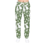Easter bunny pattern Women Velvet Drawstring Pants