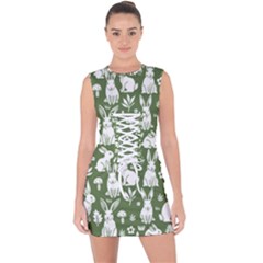 Lace Up Front Bodycon Dress 