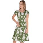 Easter bunny pattern Classic Short Sleeve Dress