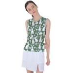 Easter bunny pattern Women s Sleeveless Sports Top