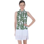 Easter bunny pattern Women s Sleeveless Polo T-Shirt