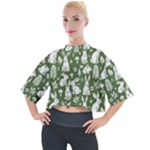 Easter bunny pattern Mock Neck T-Shirt