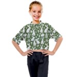 Easter bunny pattern Kids Mock Neck T-Shirt
