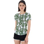 Easter bunny pattern Back Cut Out Sport T-Shirt