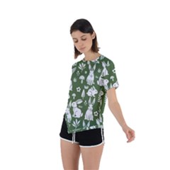 Asymmetrical Short Sleeve Sports T-Shirt 
