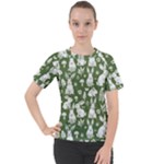 Easter bunny pattern Women s Sport Raglan T-Shirt