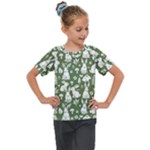 Easter bunny pattern Kids  Mesh Piece T-Shirt