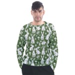 Easter bunny pattern Men s Long Sleeve Raglan T-Shirt