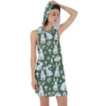 Easter bunny pattern Racer Back Hoodie Dress