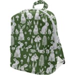 Easter bunny pattern Zip Up Backpack