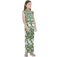 Kids  Sleeveless Ruffle Edge Band Collar Chiffon One Piece 