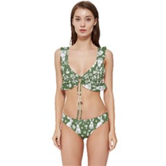 Low Cut Ruffle Edge Bikini Set 