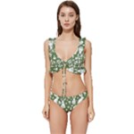 Easter bunny pattern Low Cut Ruffle Edge Bikini Set