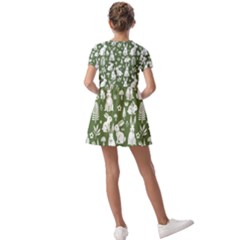 Kids  Short Sleeve Pinafore Style Dress 