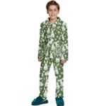 Easter bunny pattern Kids  Long Sleeve Velvet Pajamas Set