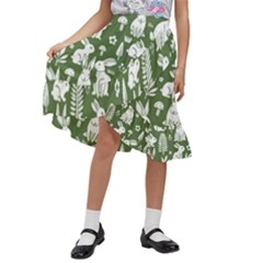 Kids  Ruffle Flared Wrap Midi Skirt 