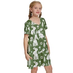 Kids  Short Sleeve Tiered Mini Dress 