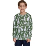 Easter bunny pattern Kids  Crewneck Sweatshirt