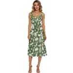 Easter bunny pattern Women s Sleeveless Corset Midi Dress