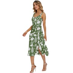 Women s Sleeveless Corset Midi Dress 