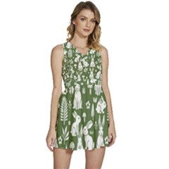 Sleeveless High Waist Mini Dress 