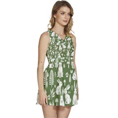 Sleeveless High Waist Mini Dress 
