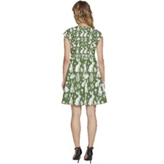 Cap Sleeve High Waist Dress 