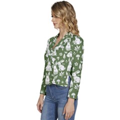 Women s Long Sleeve Revers Collar Cropped Jacket 