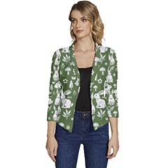 Women s Casual 3/4 Sleeve Spring Jacket 