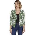 Easter bunny pattern Women s Casual 3/4 Sleeve Spring Jacket