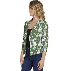 Women s Casual 3/4 Sleeve Spring Jacket 