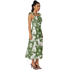 Tie-Strap Tiered Midi Chiffon Dress 