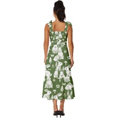 Tie-Strap Tiered Midi Chiffon Dress 