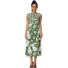 Sleeveless Round Neck Midi Dress 