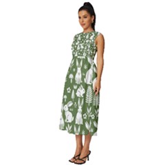 Sleeveless Round Neck Midi Dress 