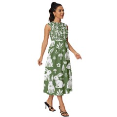 Sleeveless Round Neck Midi Dress 